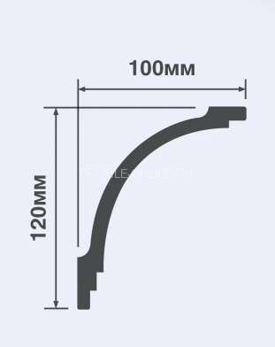 Потолочный плинтус 100х120 мм HiWood A156 белый 200 см