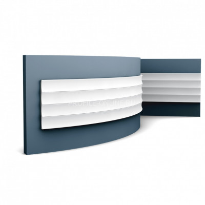 Стеновая декоративная гибкая панель 3D Orac Decor W114F белая полиуретановая 15х250 мм 200 см