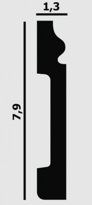 Гибкий плинтус для пола Перфект Плюс P29 FLEX белый ударопрочный 13х79 мм 200 см