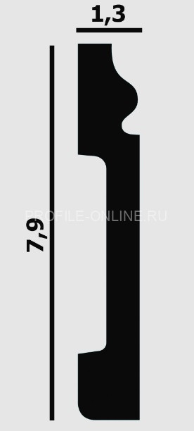 Гибкий плинтус для пола Перфект Плюс P29 FLEX белый ударопрочный 13х79 мм 200 см