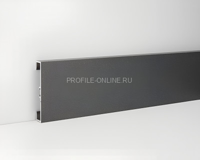Плинтус брусок для пола из алюминия 40 мм Евротрим C-40 4036.05 черный 295 см