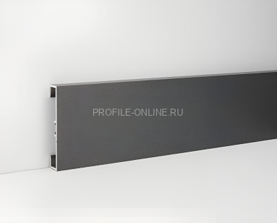 Плинтус брусок для пола из алюминия 40 мм Евротрим C-40 4036.05 черный 295 см