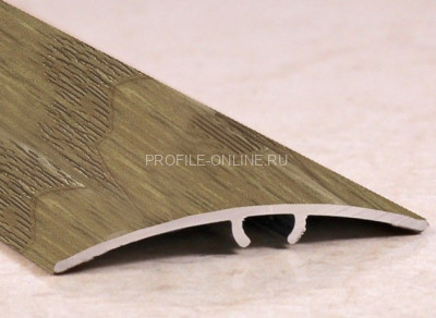 Алюминиевый порог разноуровневый ламинированный 41 мм ПО-41 204 Дуб 2,7 м