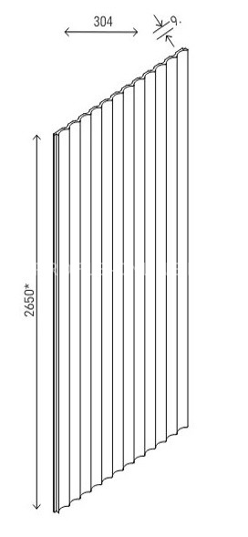 Стеновая реечная панель VOX LINERIO XS-LINE белая 2650х304х9 мм