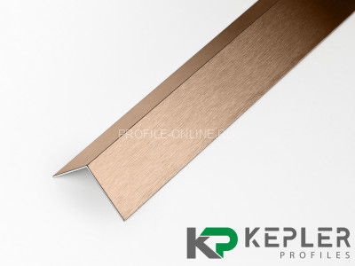 Равнополочный уголок 40х40 мм из нержавеющей стали SS 304 FSAP002-40-RS S.S.304 розовое золото сатинированное 3 м