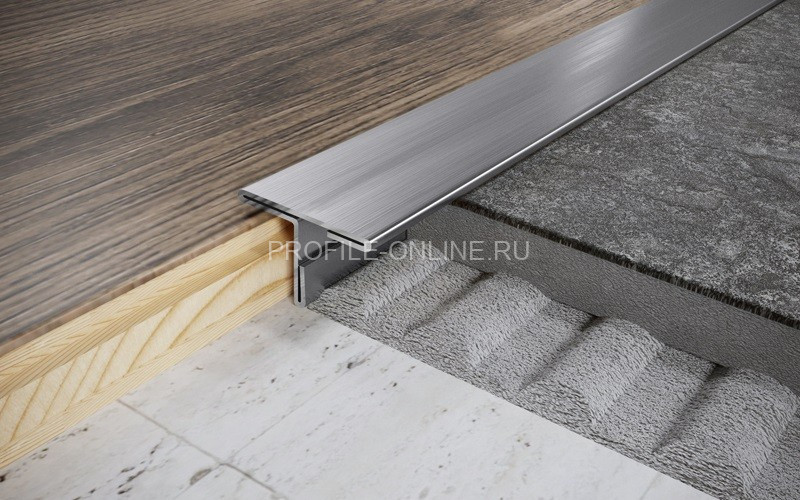 Т-профиль из нержавеющей стали 30 мм FT 30 S сатинированная сталь 270 см