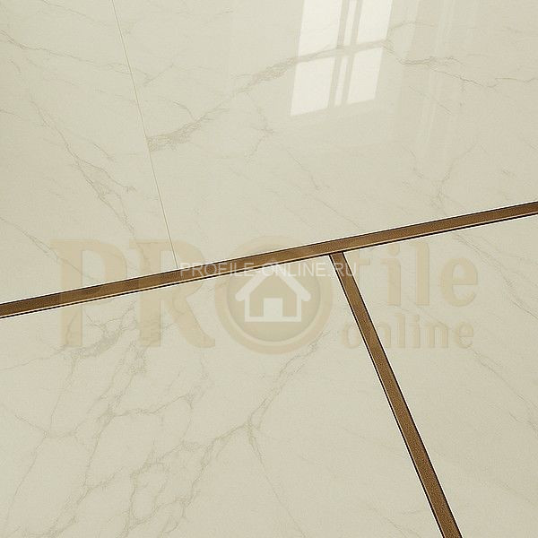 Латунный П-профиль PU 10 OA 10х10х10 антик 2,7м