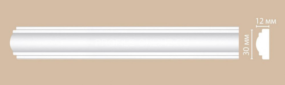 Молдинг гладкий DECOMASTER DP-8032F гибкий Flexible (30x12x2400) из полиуретана, белый под покраску