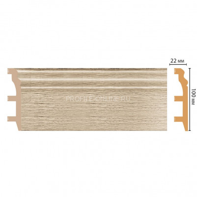 Плинтус напольный Ясень DECOMASTER D232-72ДМ (100x22x2400)