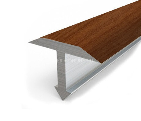 Алюминиевый Т-профиль 14 мм Т-14 КД Вишня 2,7 м (упаковка 10 штук)