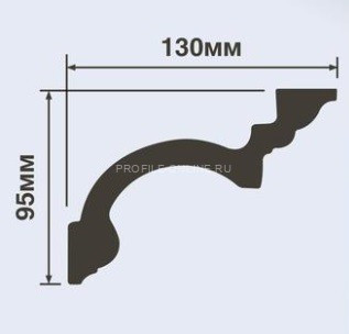 Потолочный плинтус 95х130 мм HiWood A160 белый 200 см