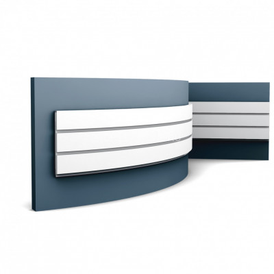 Стеновая декоративная гибкая панель 3D Orac Decor W116F белая полиуретановая 20х250 мм 200 см