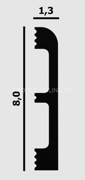 Гибкий плинтус для пола Перфект Плюс P83 FLEX белый ударопрочный 13х80 мм 200 см