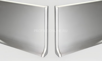 Комплект заглушек для плинтуса Евротрим L-60 алюминий серебро