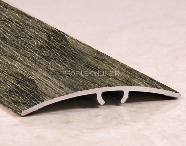 Алюминиевый порог разноуровневый ламинированный 41 мм ПО-41 205 Дуб антик 2,7 м