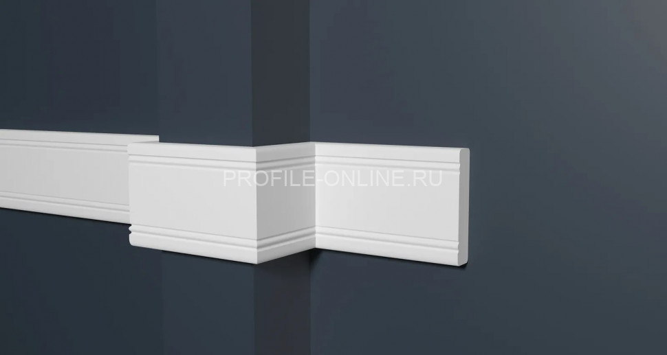 Декоративный молдинг 50х11 мм Decor-Dizayn 156 A полистирол белый, под покраску 2 м