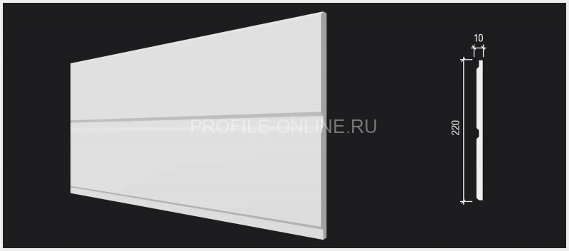 Отделочная стеновая декоративная панель 3D 220х10х3000 мм Decor-Dizayn DD921(3m) из полистирола белая, под покраску 3 м
