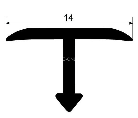 T-профиль латунный 14 мм ЛТ-15 шлифованный 270 см