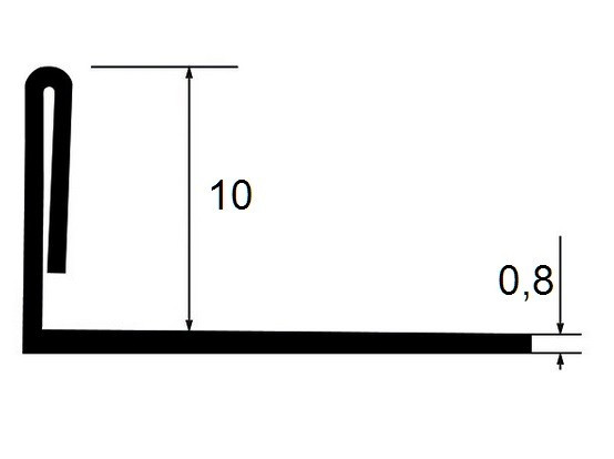 Нержавеющий L-образный профиль стальной 10 мм ПЛ-10 полированный 3 м