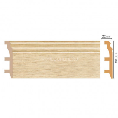Плинтус напольный Бук DECOMASTER D232-71ДМ (100x22x2400)