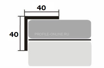 Алюминиевый уголок 40х40 равнополочный Бронза РЕ 2,7 м (упаковка 10 штук)