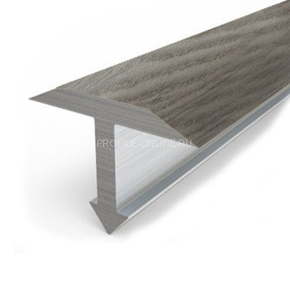 Алюминиевый Т-профиль 14 мм Т-14 КД Дуб арктик 2,7 м (упаковка 10 штук)