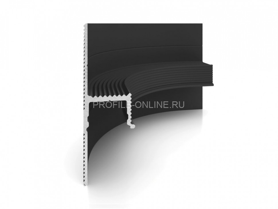 Радиусный элемент на внутренний угол D003 R50 мм Decaro D003R50inn черный