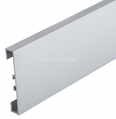 Плинтус брусок для пола из алюминия 60 мм Евротрим C-60 4037.01 серебро 295 см