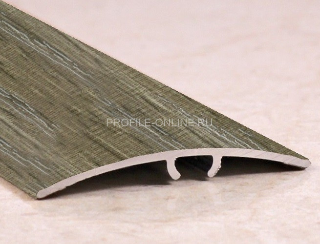 Алюминиевый порог разноуровневый ламинированный 41 мм ПО-41 206 Дуб канадский 2,7 м