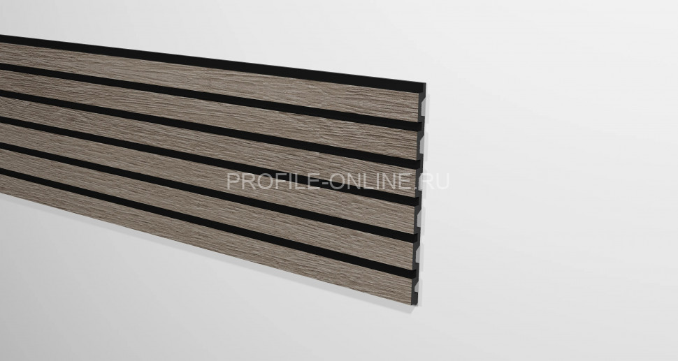 Отделочная стеновая декоративная панель 3D 240х13х3000 мм Decor-Dizayn 916-65SH из полистирола под дерево 3 м