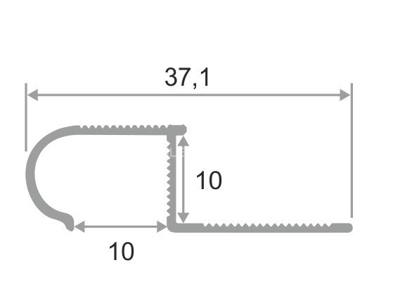 Профиль закладной для наружных углов ПО-04 черный глянец 2,7 м