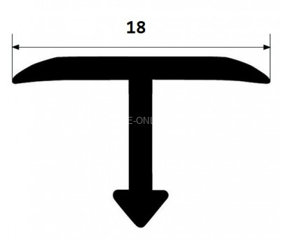 T-профиль латунный 18 мм ЛТ-18 антик 270 см