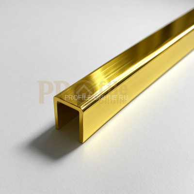 Латунный П-профиль PU 10 ON 10х10х10 полированный 3м