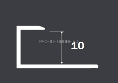 Алюминиевый П-профиль окантовочный с рифлением Panel L для ламината 10 мм PV59-03 серебро блестящее 2,7 м