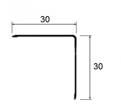 Алюминиевый уголок 30х30 мм PV65-07 бронза блестящая 2,7 м