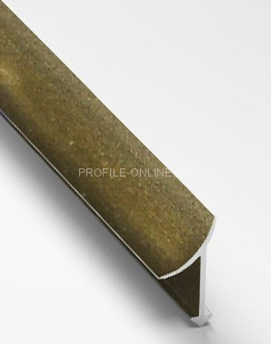 Алюминиевый внутренний угол для плитки закладной 10 мм PV30-08 шампань матовая 2,7 м