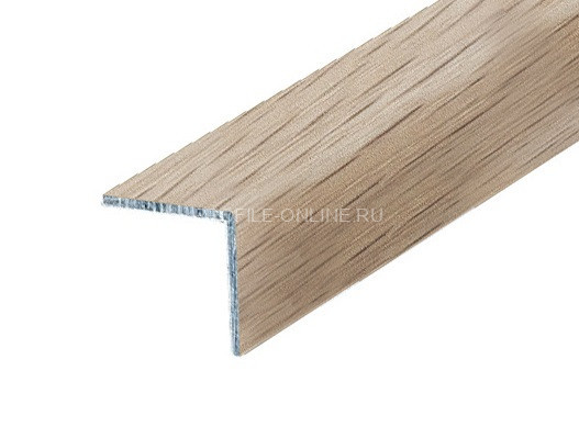 Алюминиевый уголок 30х30 равнополочный КД Дуб беленый 2,7 м (упаковка 10 штук)