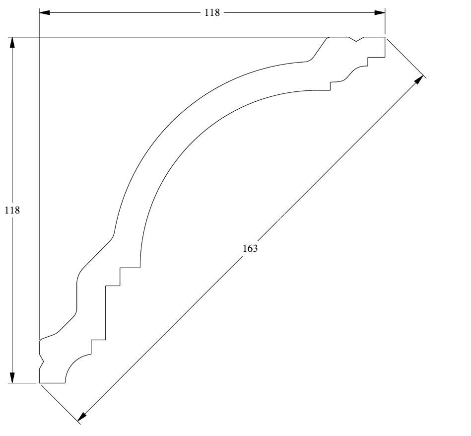 Гибкий потолочный плинтус Orac Decor Duropolymer CX106F белый полистирол 118х117 мм 200 см