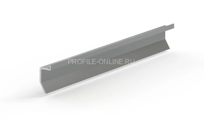 Теневой плинтус 11х24 мм скрытого монтажа универсальный алюминиевый Laconistiq Novel mini без покрытия 300 см зазор 20 мм