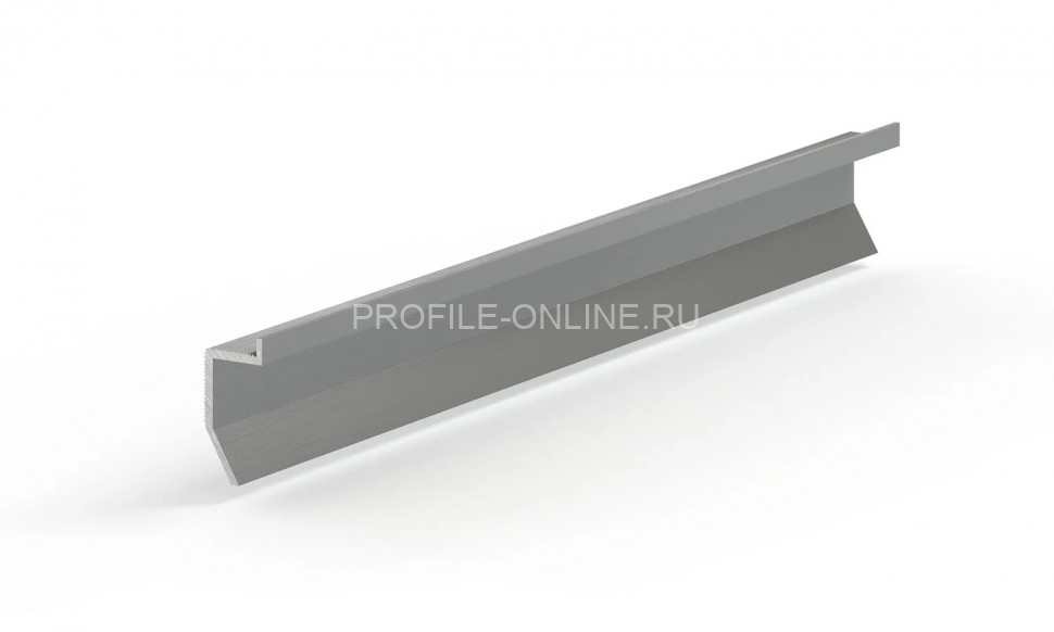 Теневой плинтус 11х24 мм скрытого монтажа универсальный алюминиевый Laconistiq Novel mini без покрытия 300 см зазор 20 мм