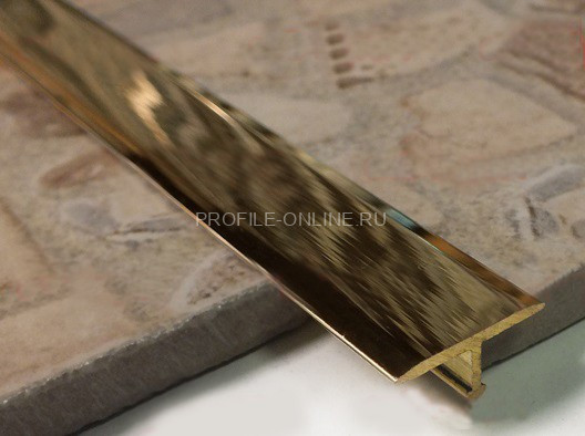 Латунный Т-профиль 18 мм ЛПТ-18 полированный 2,7 м