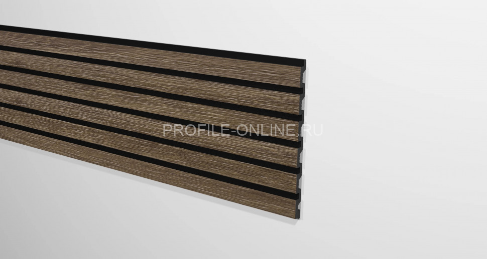 Отделочная стеновая декоративная панель 3D 240х13х3000 мм Decor-Dizayn 916-66SH из полистирола под дерево 3 м