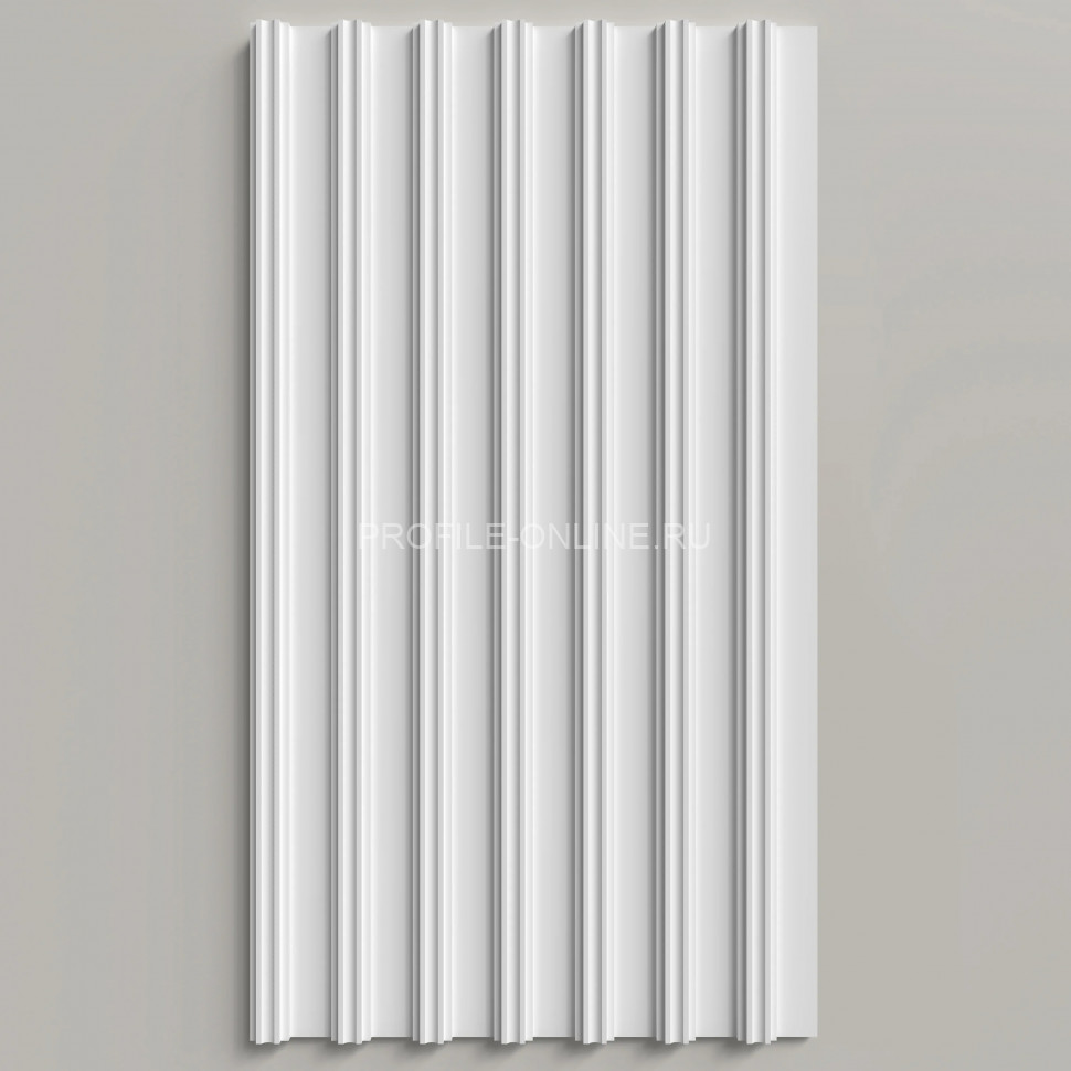 Отделочная стеновая декоративная панель 3D 220х13х3000 мм Decor-Dizayn DD922(3m) из полистирола белая, под покраску 3 м