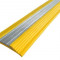 Алюминиевый одноуровневый порог 45 мм с резиновой вставкой NoSlipper-Полоса желтый 2,7 м