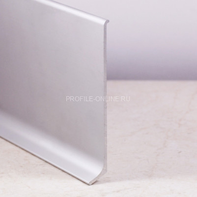 Плинтус для пола 60 мм из алюминия ПЛ-60 без покрытия 3 м