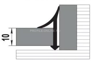 Алюминиевый внутренний угол для плитки закладной 10 мм PV30-09 шампань блестящая 2,7 м