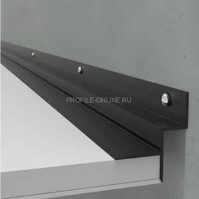 Потолочный теневой плинтус алюминиевый Диал ПТП-40 черный 3 м