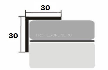 Алюминиевый уголок 30х30 равнополочный КД Дуб венеция 2,7 м (упаковка 10 штук)