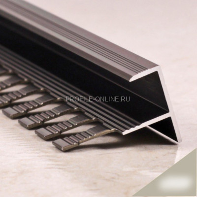 Алюминиевый F-профиль 10 мм ПФ-11 бронза светлая глянец 2,7 м