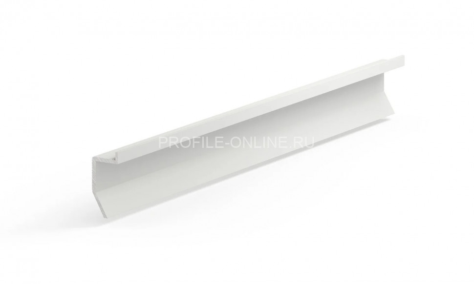 Теневой плинтус 11х24 мм скрытого монтажа универсальный алюминиевый Laconistiq Novel mini белый 300 см зазор 20 мм